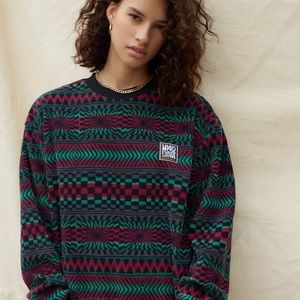 UO Quiksilver Soul Power Polar Fleece Sweatshirt S